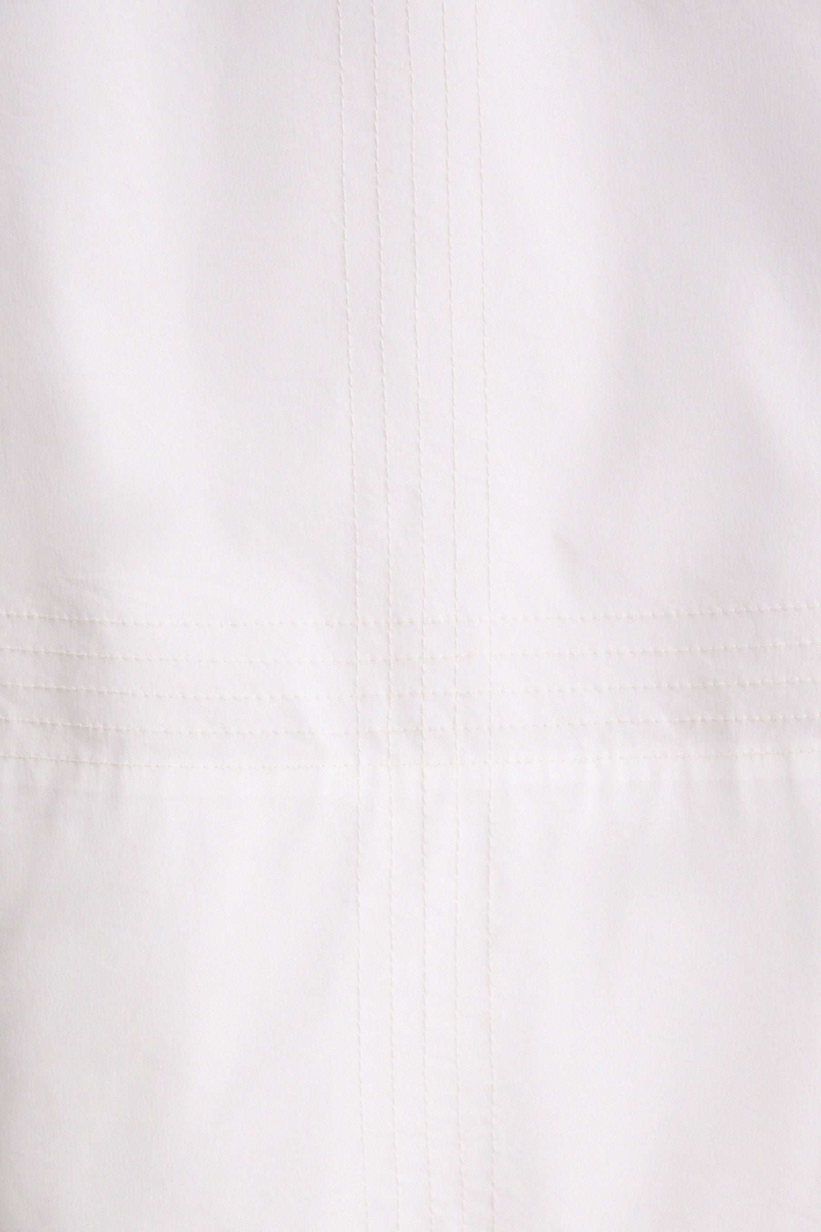 White Poplin Trapunto Stitch Brie Skirt