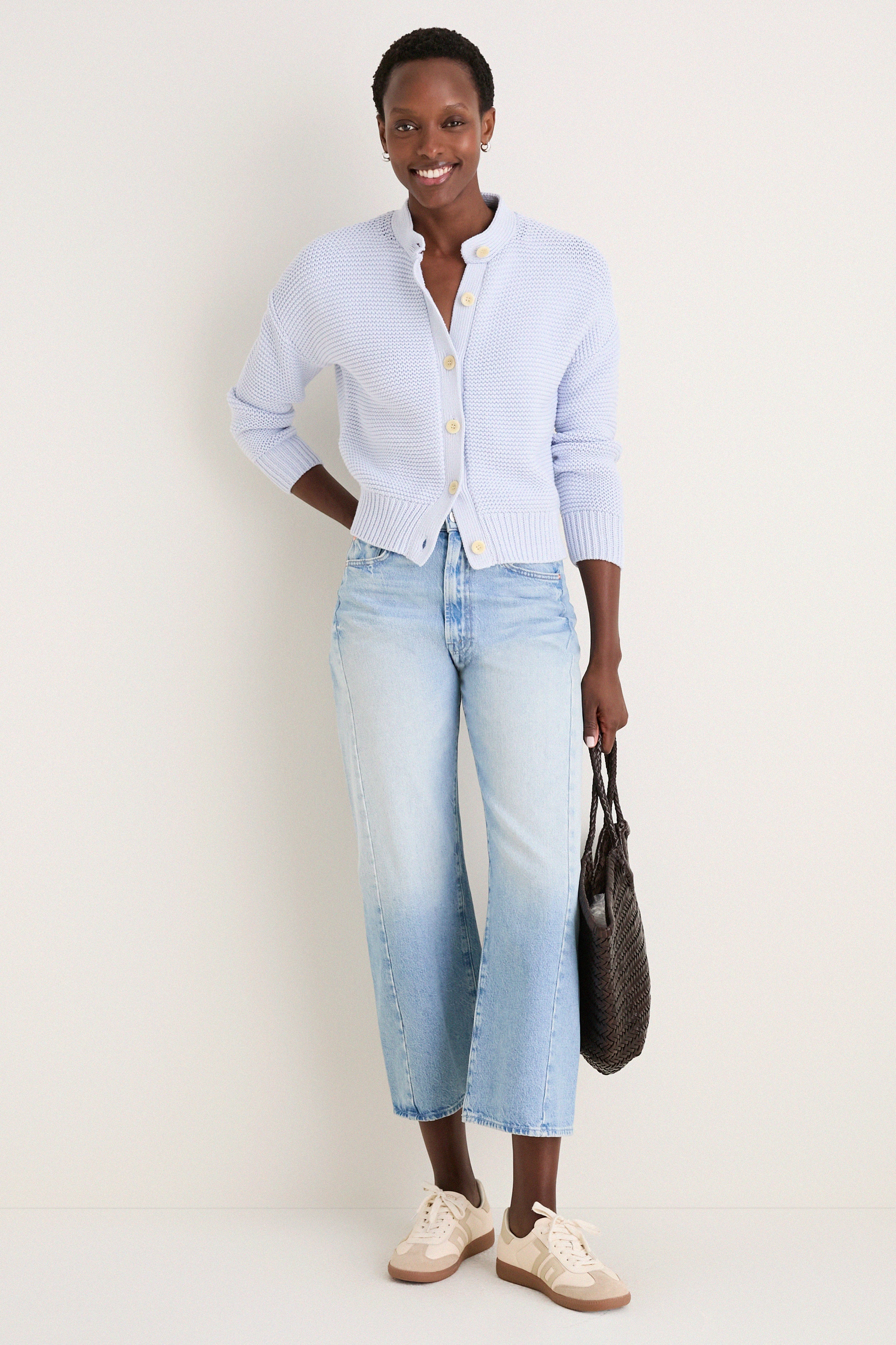 Calm Blue Nico Chunky Cardigan | Alex Mill