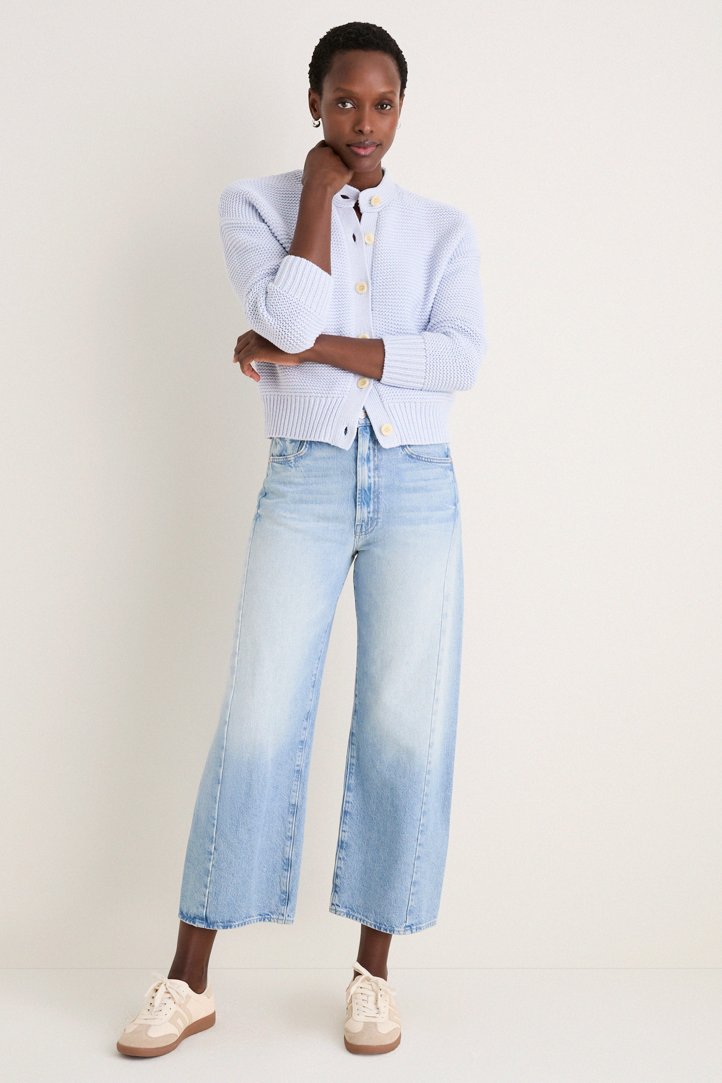 Calm Blue Nico Chunky Cardigan | Alex Mill