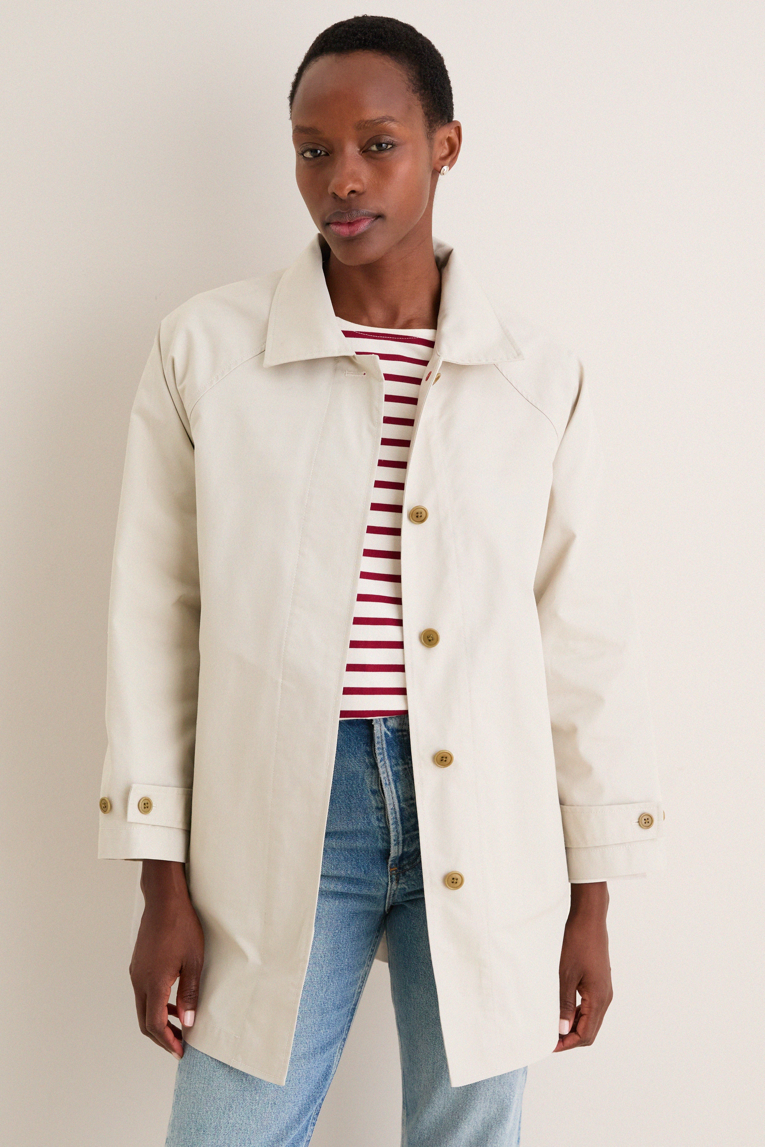 Stone Madeleine Trench in Cotton Blend | Alex Mill