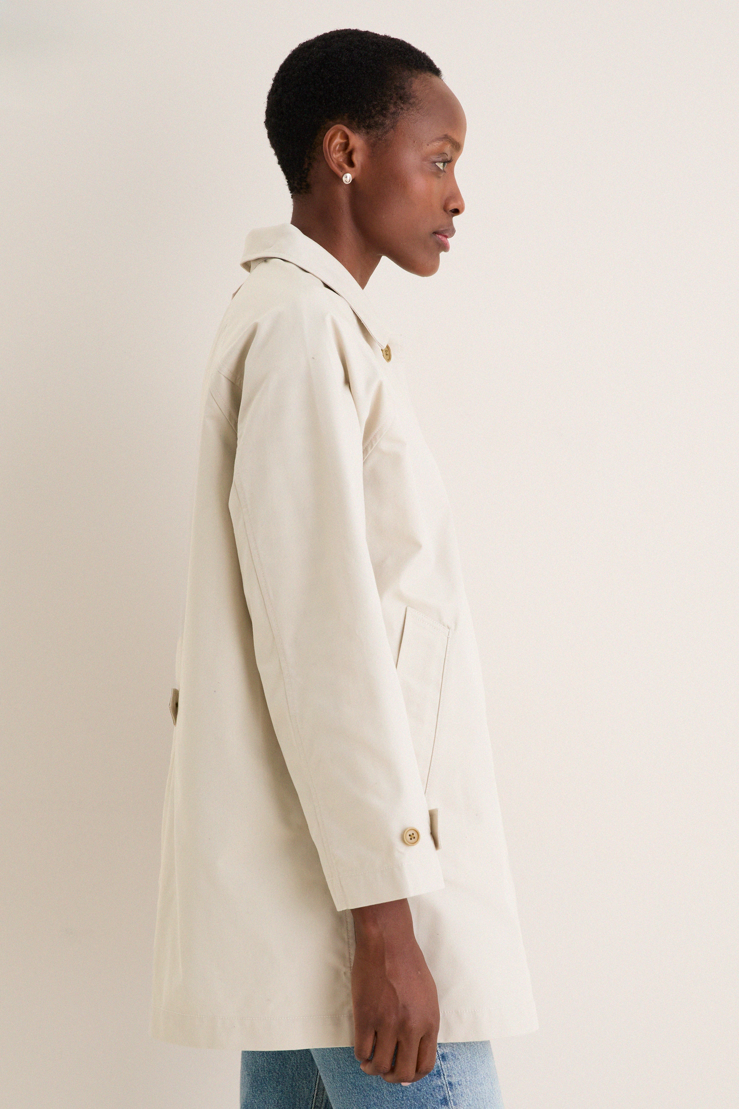 Stone Madeleine Trench in Cotton Blend | Alex Mill