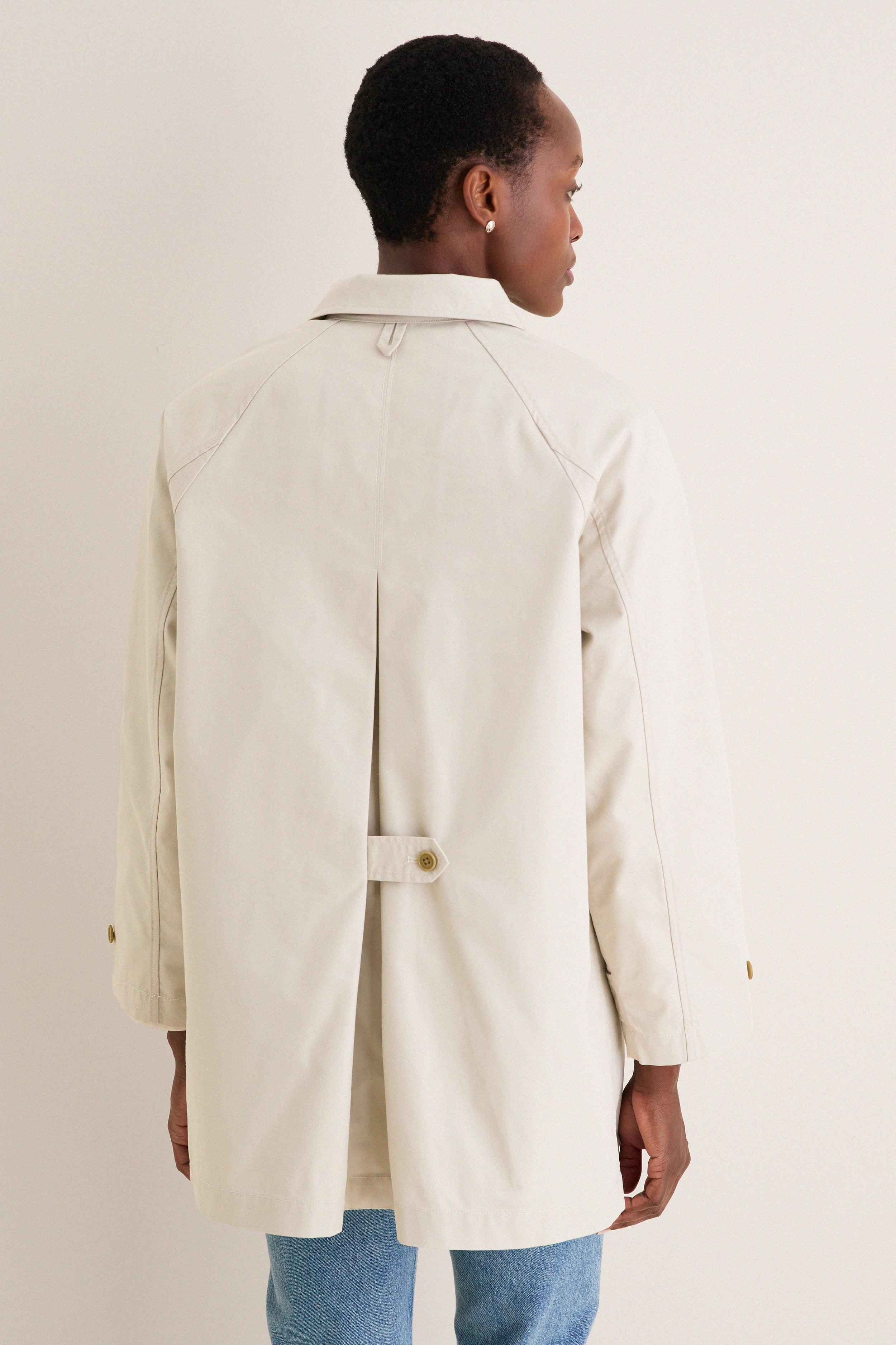 Stone Madeleine Trench in Cotton Blend