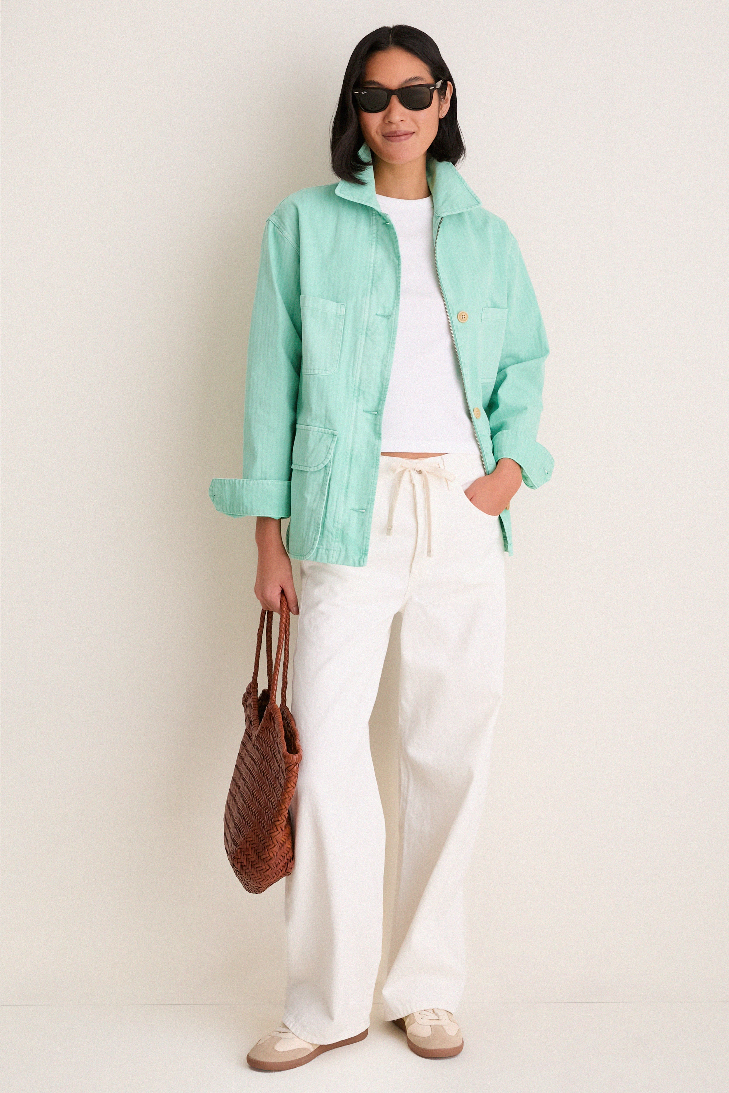 Mickey Mint Painter Jacket in Herringbone