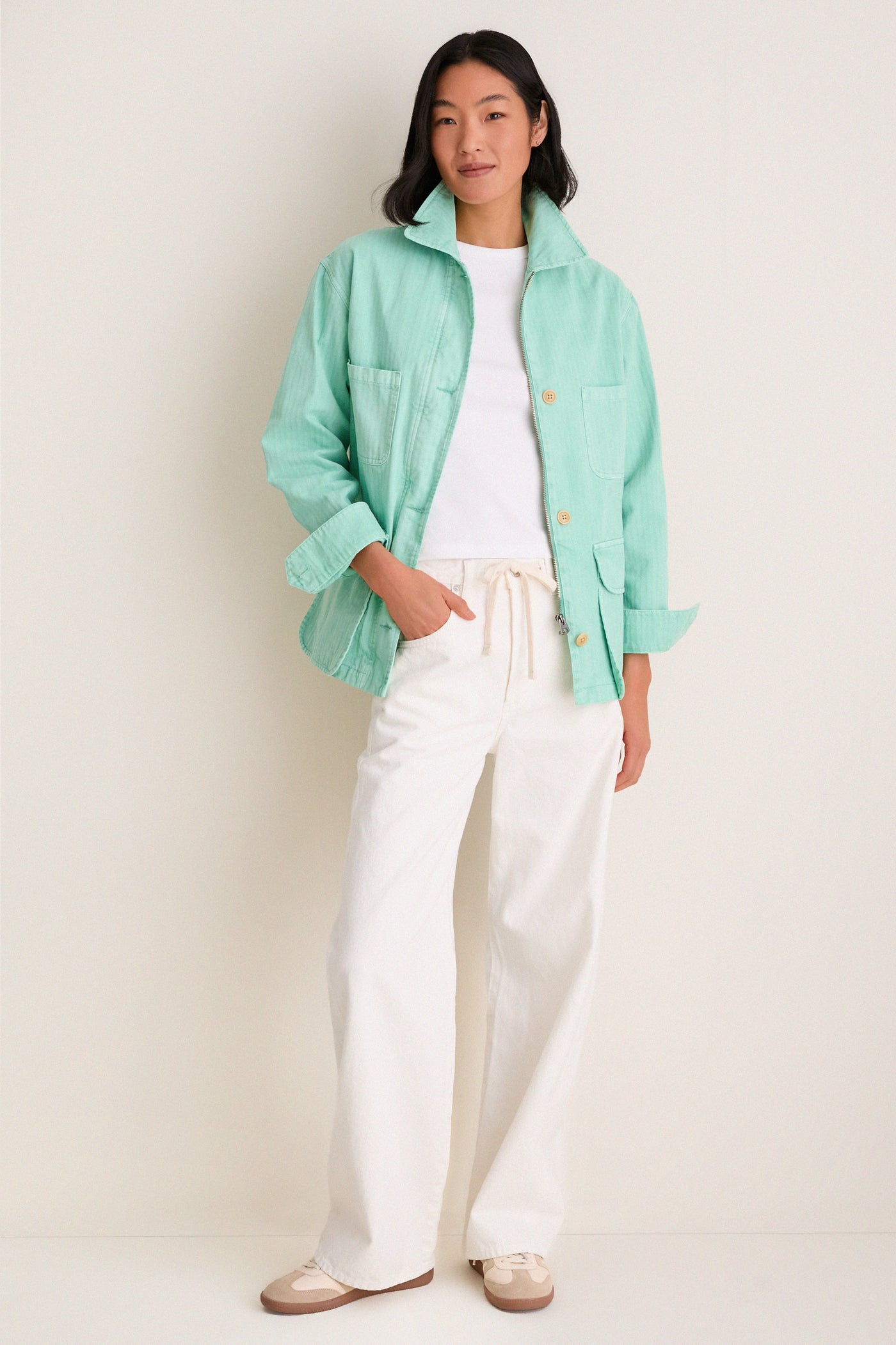 Mickey Mint Painter Jacket in Herringbone