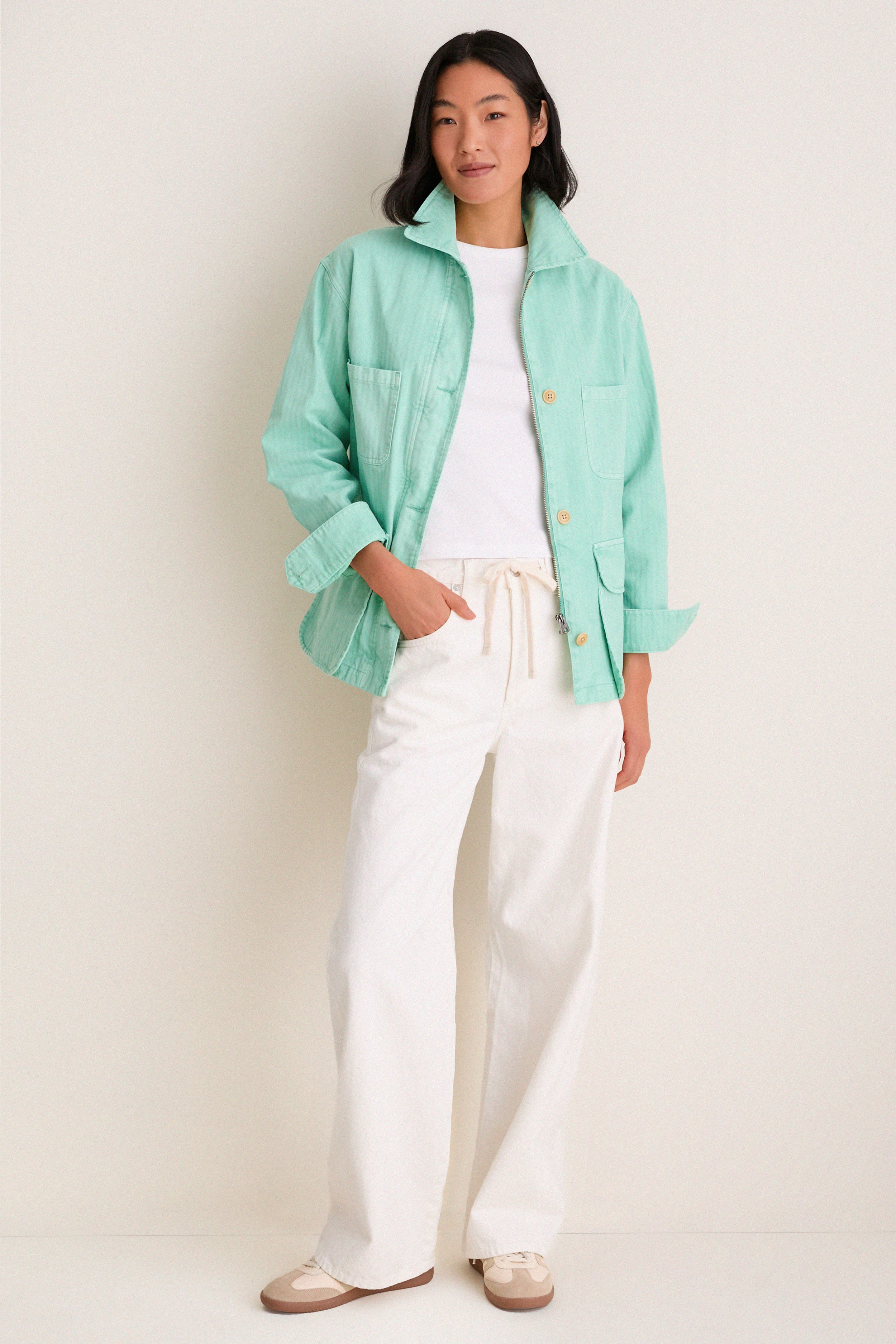 Mickey Mint Painter Jacket in Herringbone