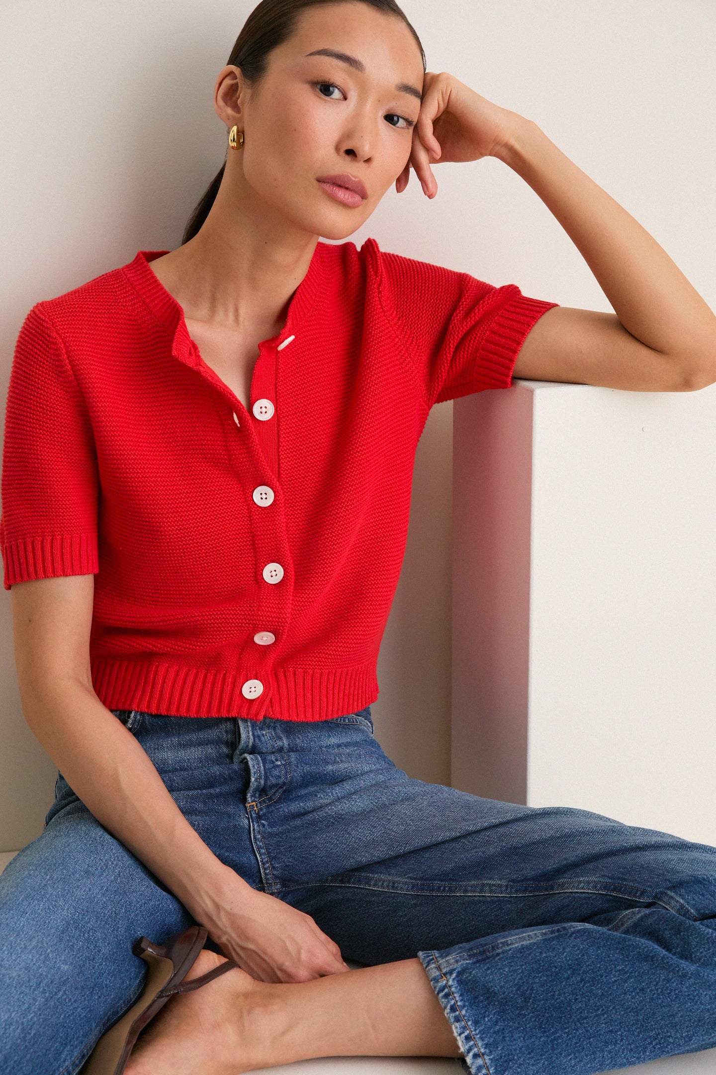 Tomato Elle Cardigan in Linen Cotton