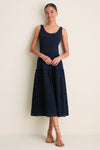 Navy Casey Midi Dress