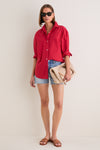Cherry Rustic Slub Cotton Stallings Button Down