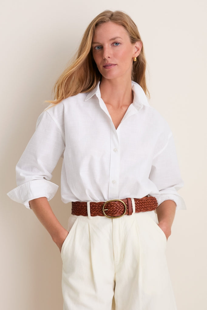 White Rustic Slub Cotton Stallings Button Down White Rustic Slub Cotton Stallings Button Down