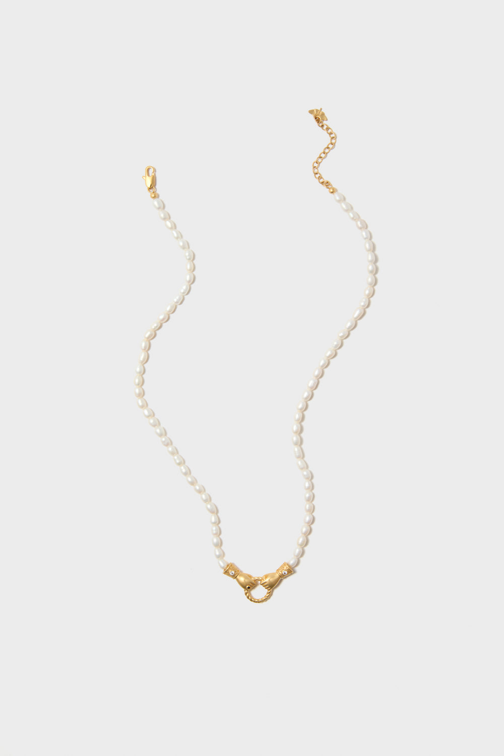 Gold Harris Reed in Good Hands Pearl Pendant Necklace
