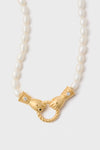 Gold Harris Reed in Good Hands Pearl Pendant Necklace