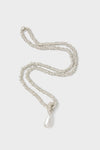 Silver Pearl Drop Linea Necklace