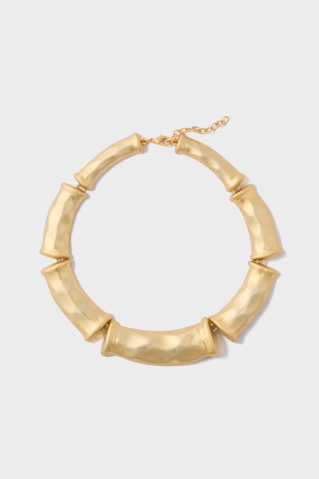 Gold Bamboo Arles Collar Necklace