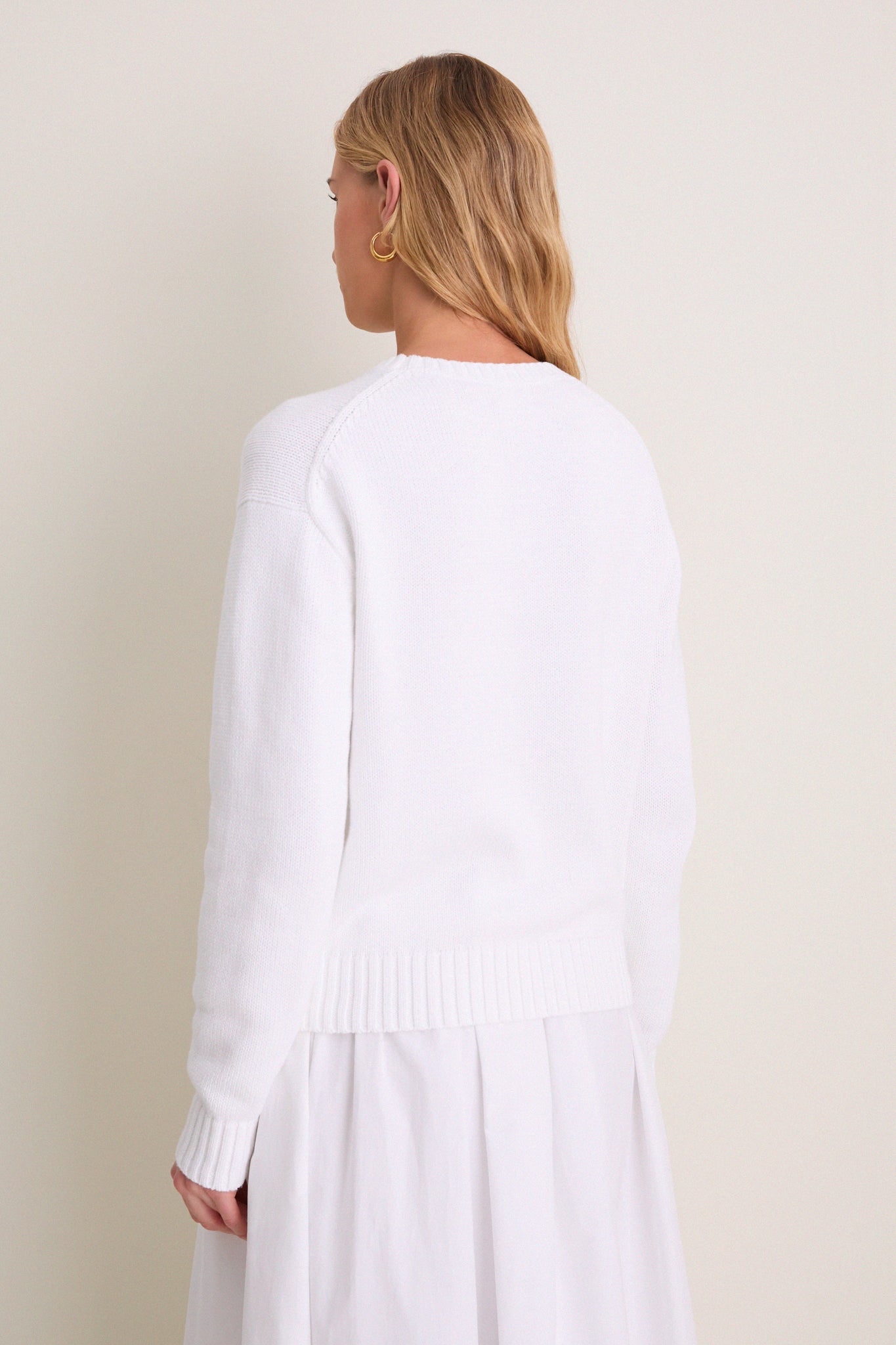 White Multi Bear Crew Neck Sweater