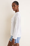 White Multi American Flag Crew Neck Sweater