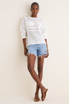 White Multi American Flag Crew Neck Sweater