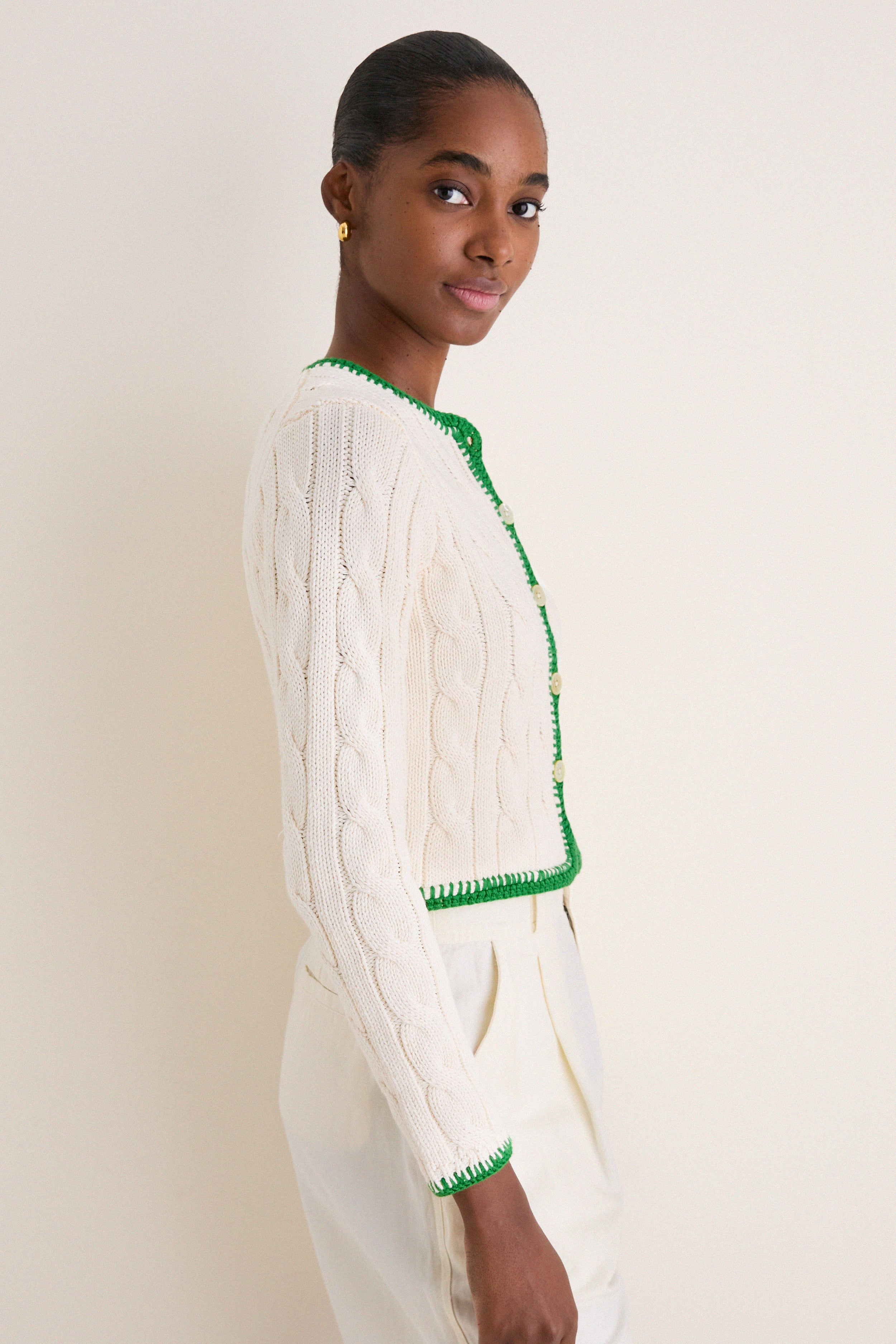 Cricket Cream Crew Neck Cardigan | Polo Ralph Lauren