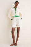 Cricket Cream Crew Neck Cardigan