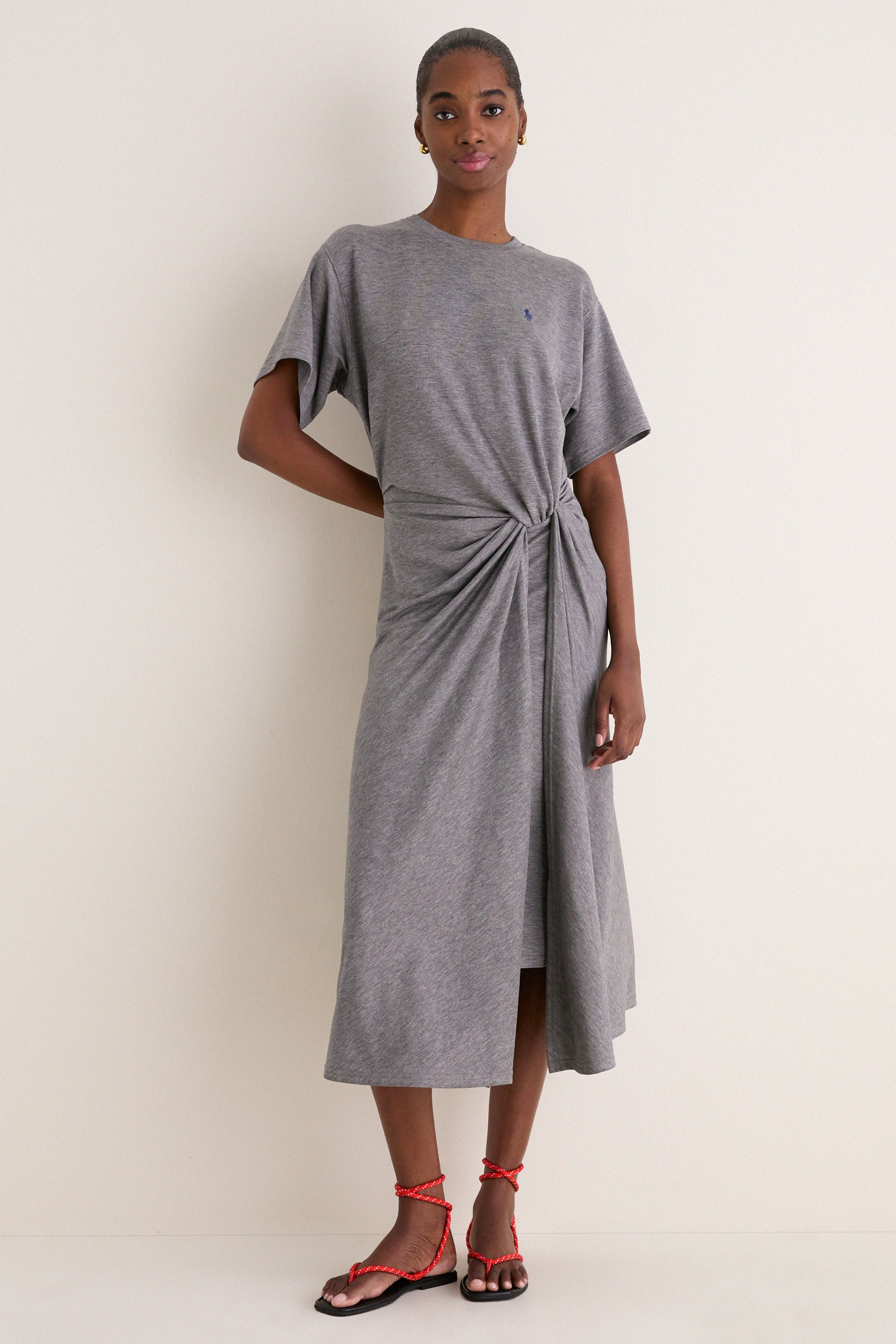 Polo Ralph Lauren Short Sleeve T-Shirt Dress in Grey - Size L