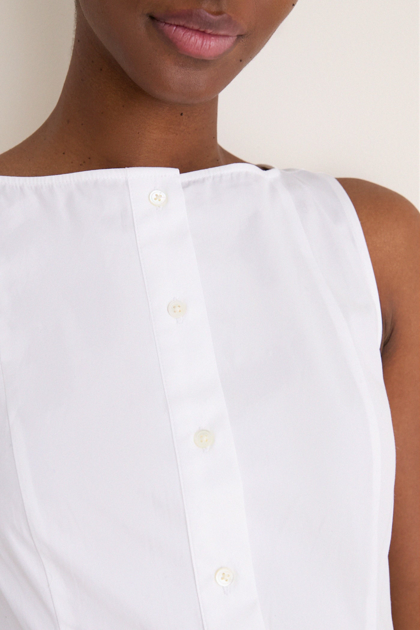 White Cotton Boat Neck Dress | Polo Ralph Lauren White Cotton Boat Neck Dress | Polo Ralph Lauren