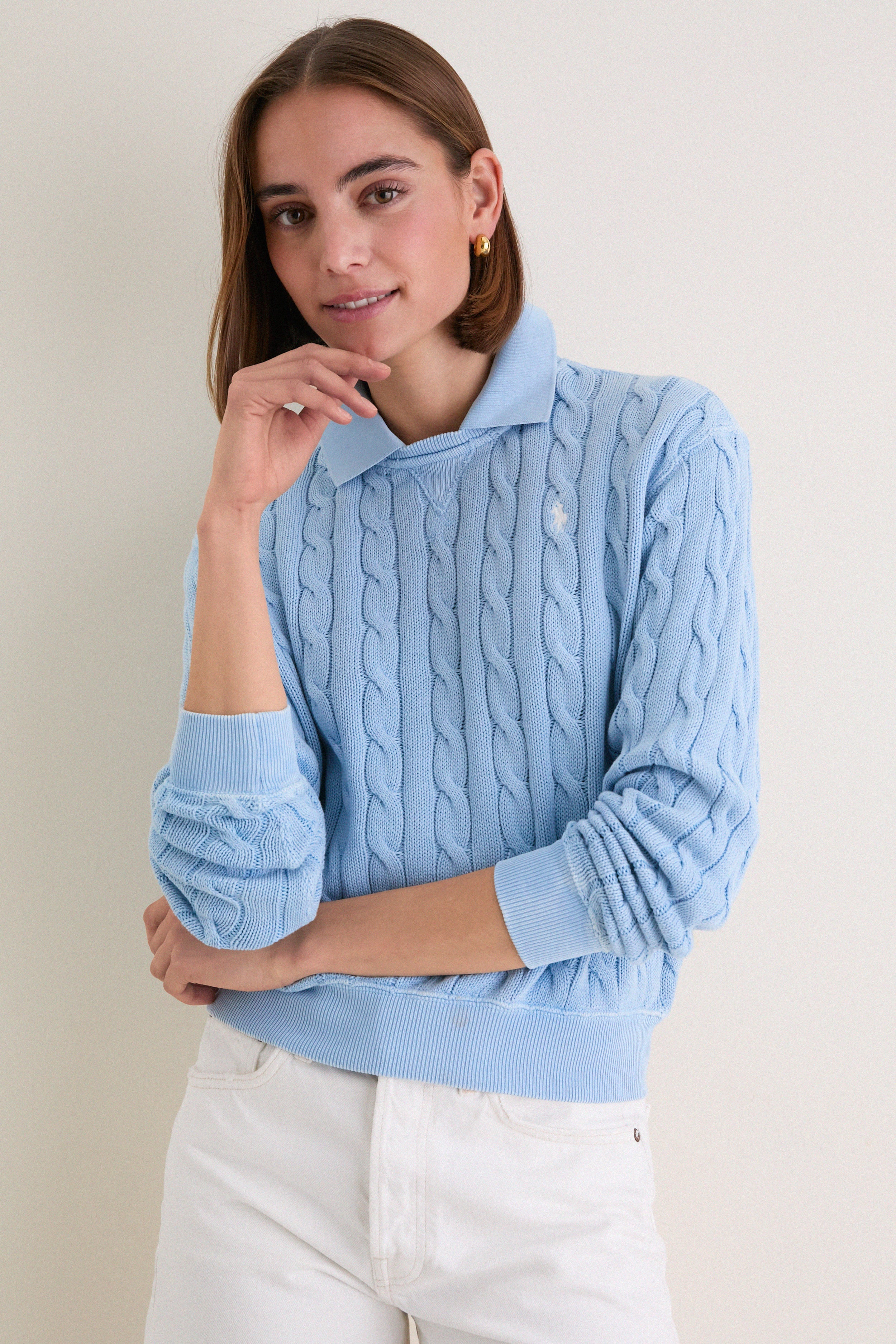 Chambray Blue Cotton Knit Polo | Polo Ralph Lauren