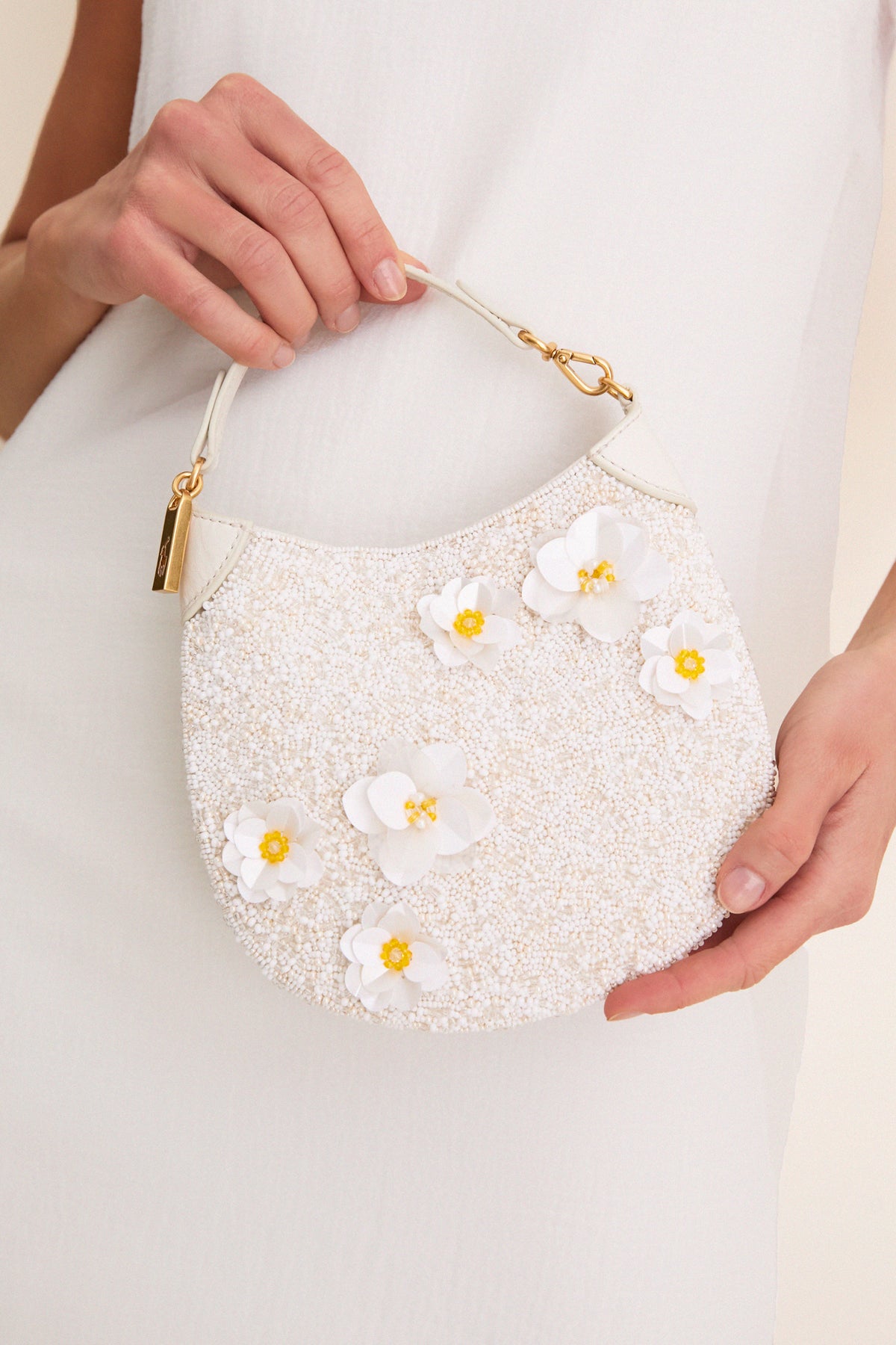 Frosting Floral Beaded Pouch