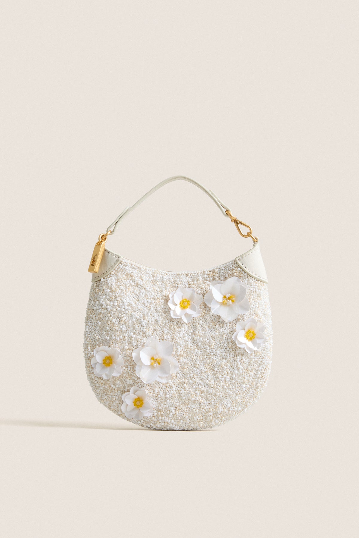 Frosting Floral Beaded Pouch
