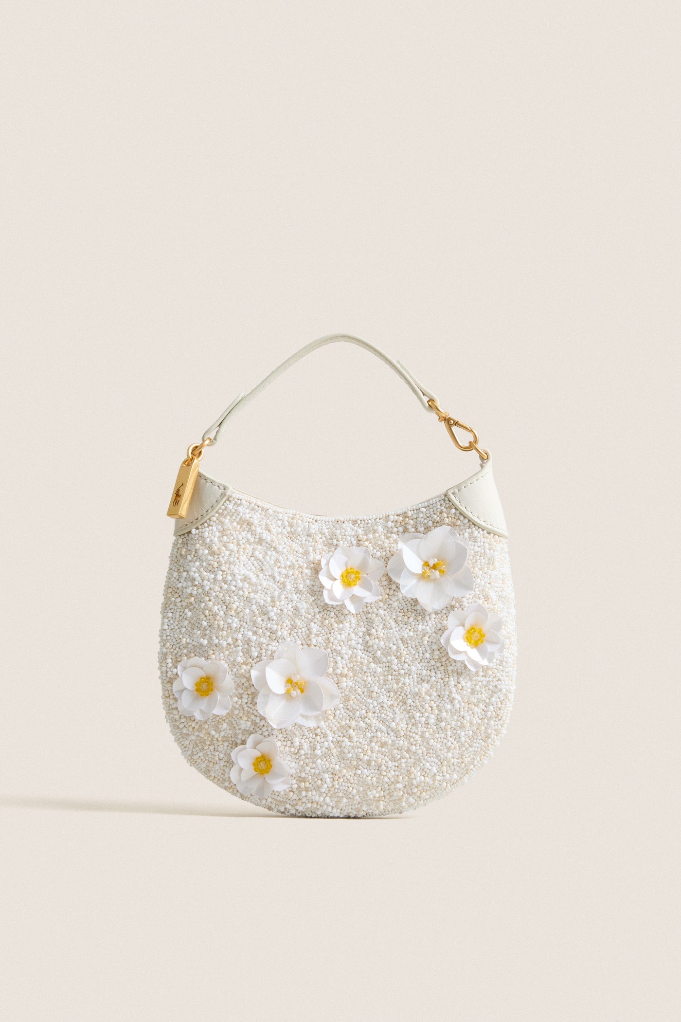 Frosting Floral Beaded Pouch