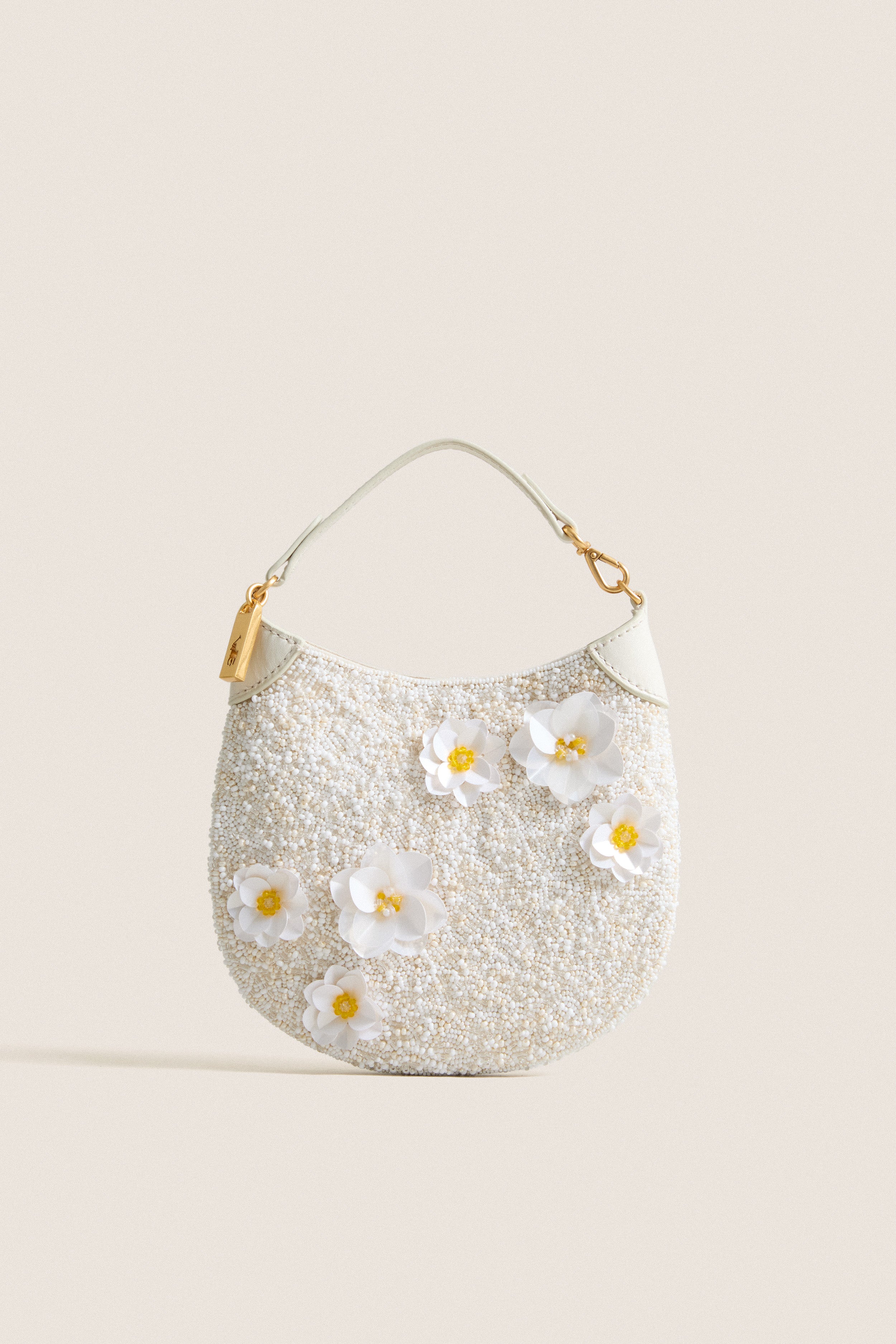 Frosting Floral Beaded Pouch