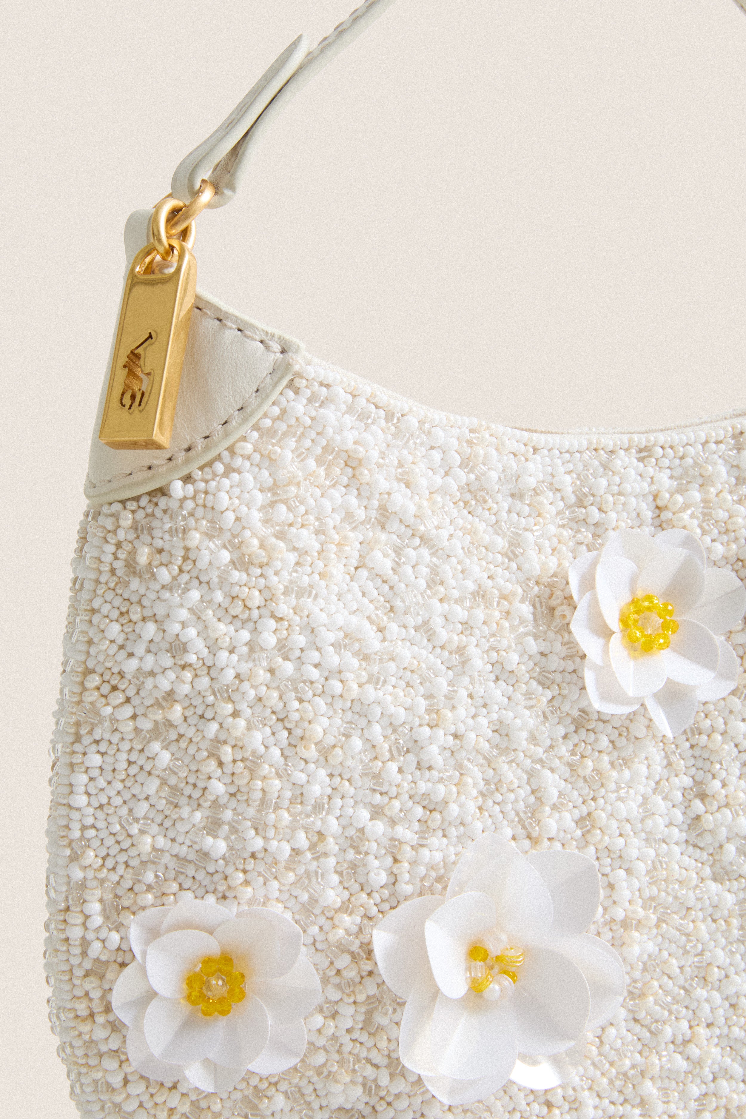 Frosting Floral Beaded Pouch