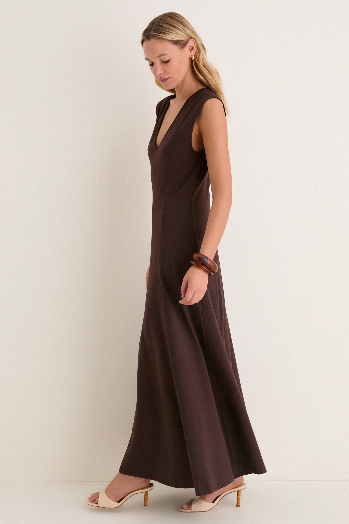 Espresso Cotton Jersey Agnes V-neck Dress | Tuckernuck Espresso Cotton Jersey Agnes V-neck Dress | Tuckernuck