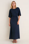 Navy Jersey Lisette Midi Dress