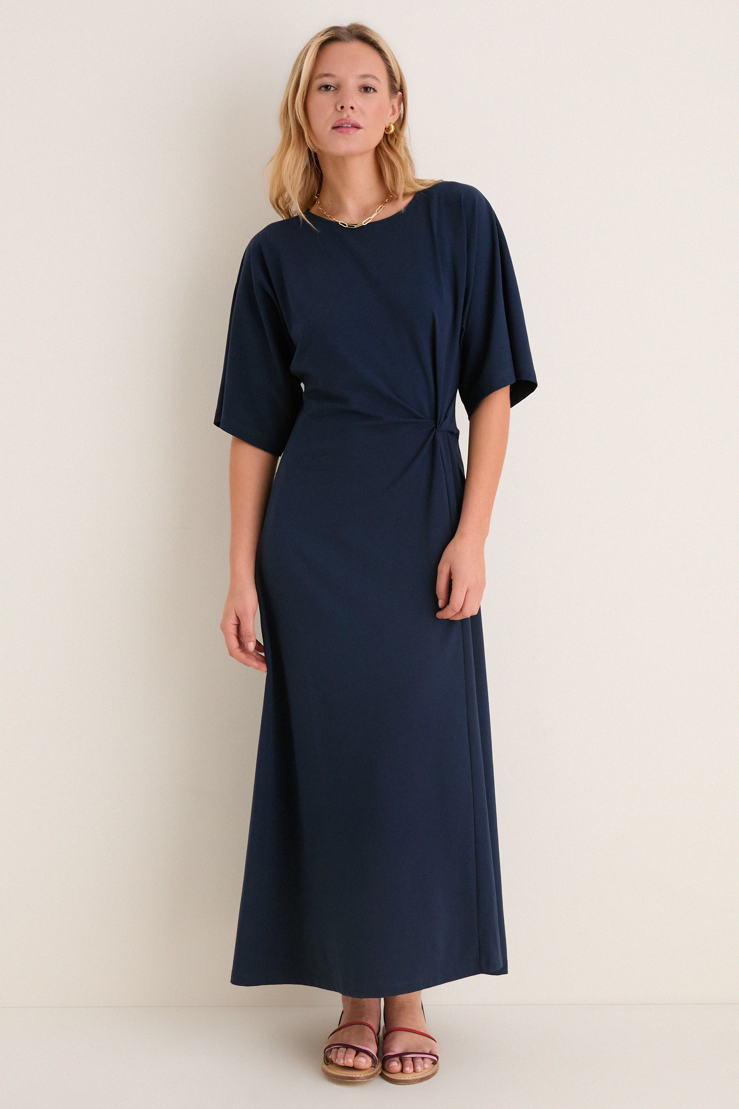 Tuckernuck Navy Jersey Lisette Midi Dress Navy / S