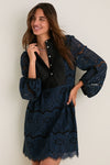 Navy Lace Calliope Mini Dress