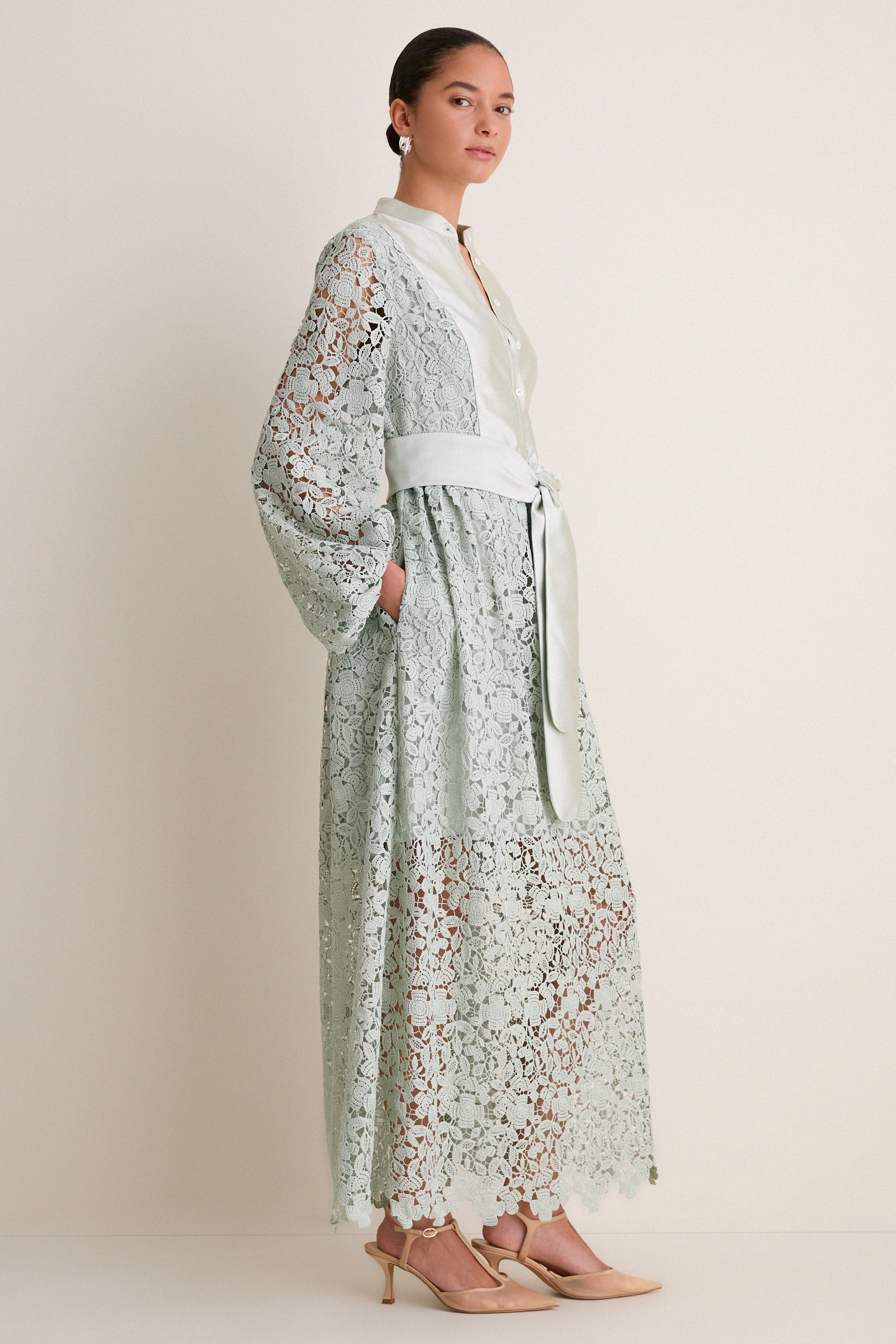 Sage Lace Calliope Dress