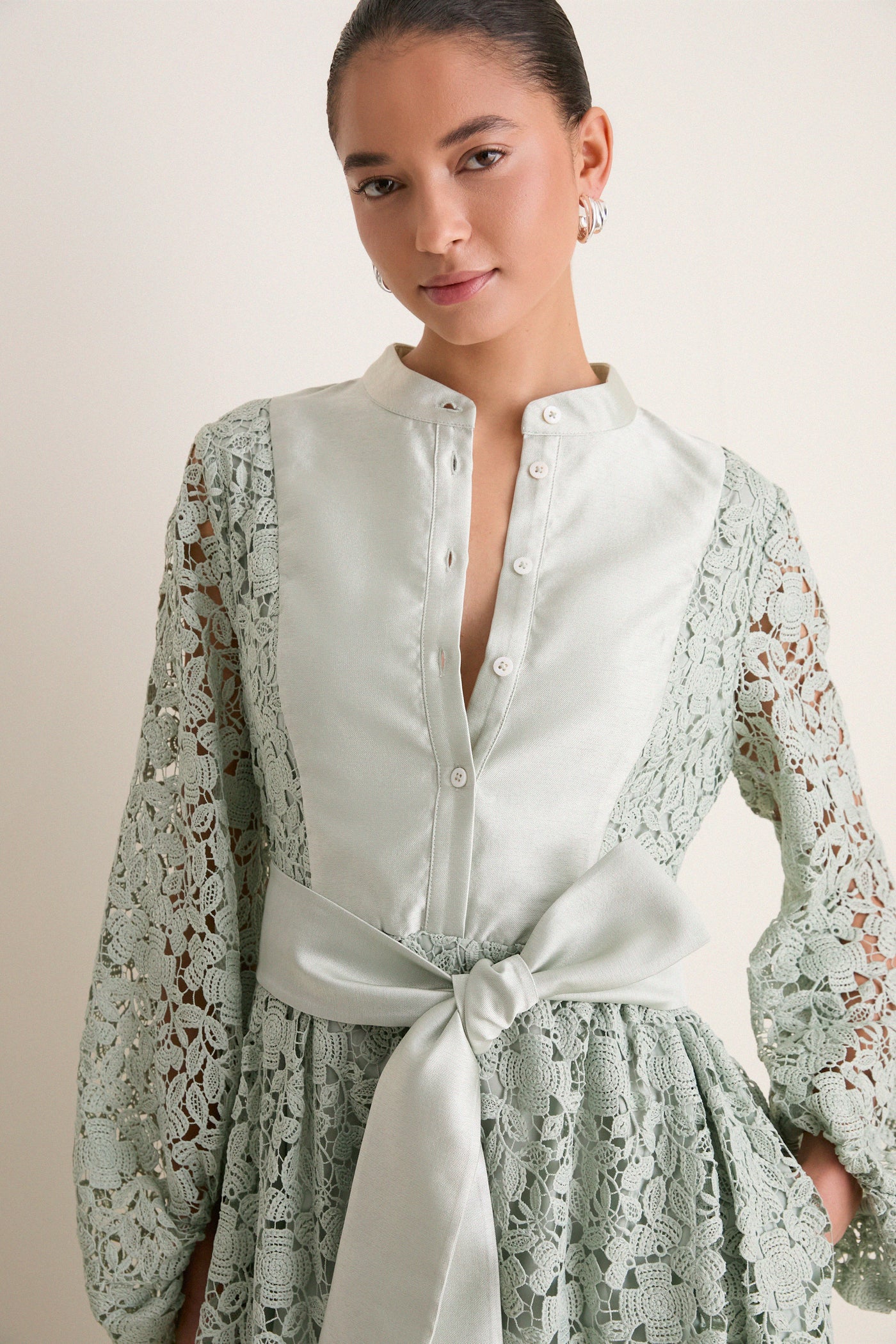 Sage Lace Calliope Dress