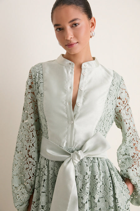Sage Lace Calliope Dress