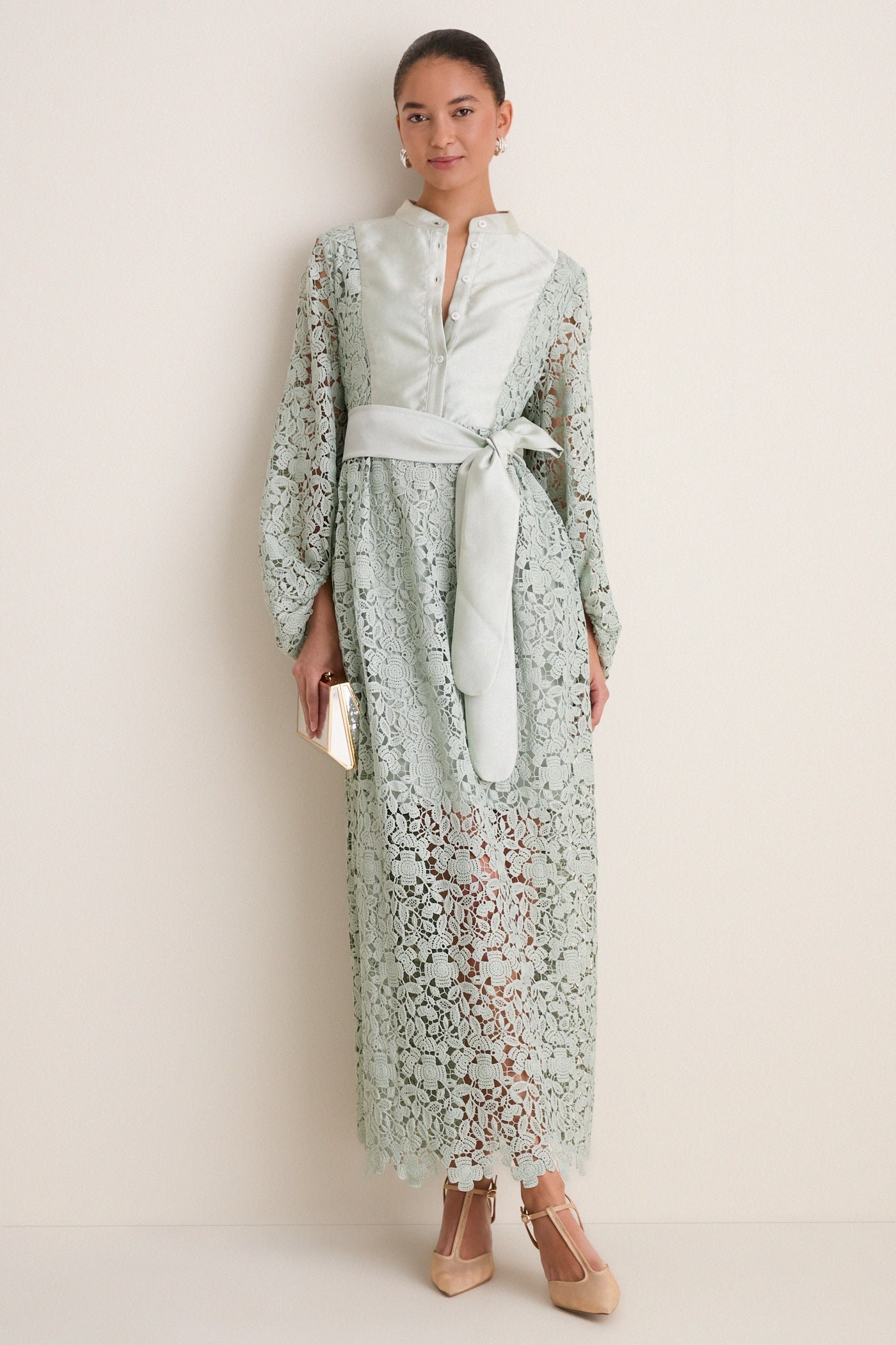Tuckernuck Sage Lace Calliope Dress Sage / M Tuckernuck Sage Lace Calliope Dress Sage / M