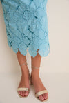 Cameo Blue Eyelet Cape Leah Dress
