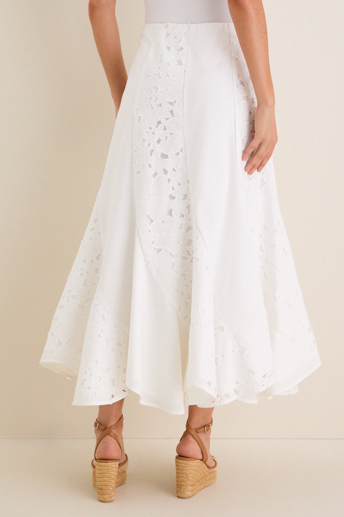 White Eyelet Mallory Skirt