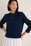 Navy Cotton William Crewneck