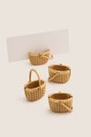 Gold Basket Place Card Holders Set of 4
