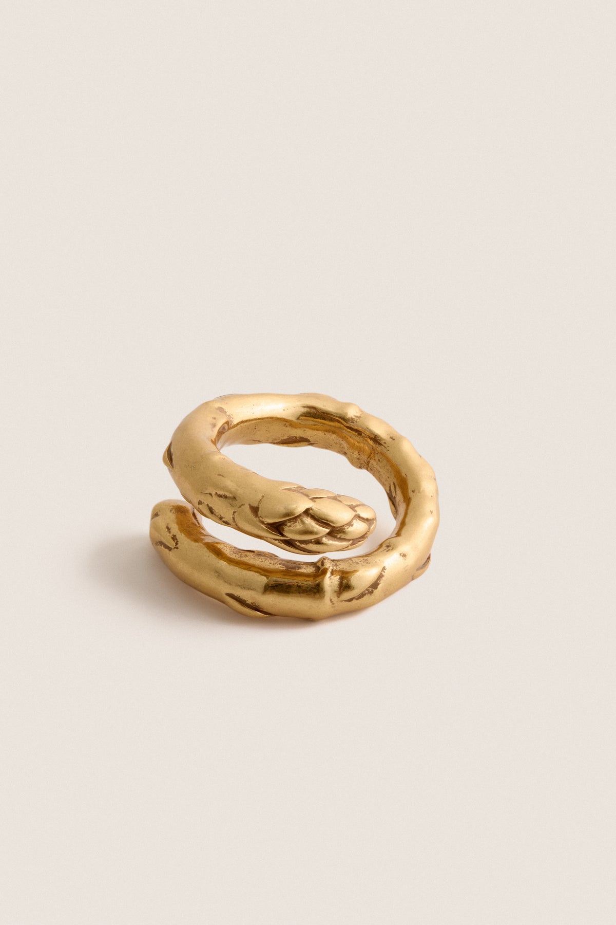 Gold Asparagus Napkin Rings Set of 4