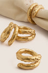 Gold Asparagus Napkin Rings Set of 4