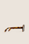 Brown Tortoise Blue Lens Jane Sunglasses