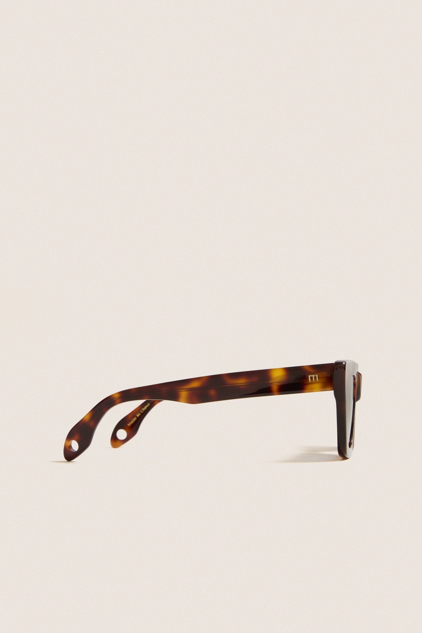 Brown Tortoise Dark Blue Lens Lori Sunglasses | Elisa Johnson