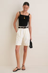 Black Wrapped Leather Buckle Belt