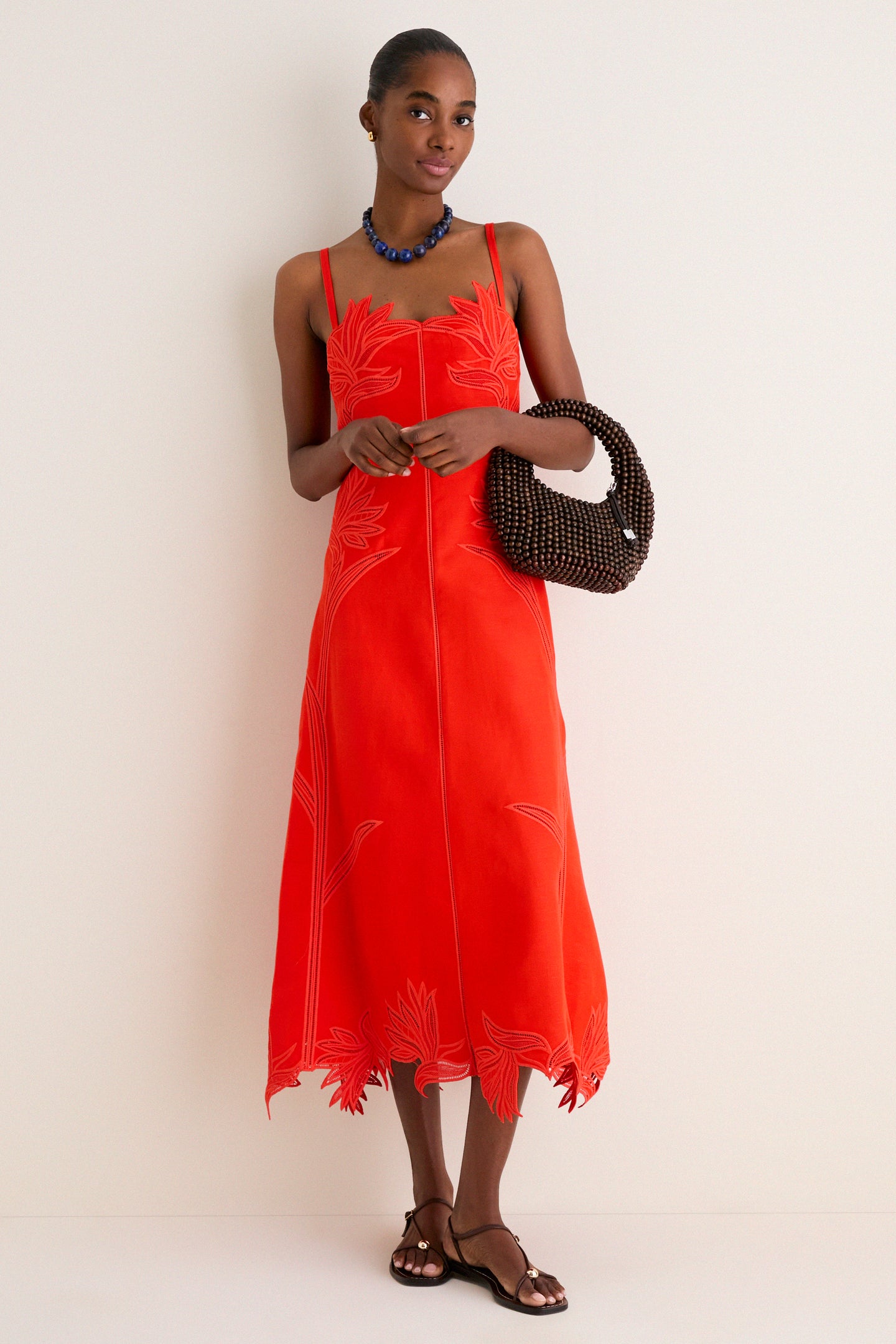 Lapis Large Beaded Semi Necklace