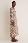 Chocolate Cream Luna Guipure Midi Dress