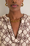 Chocolate Cream Luna Guipure Midi Dress
